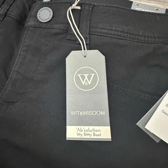NWT! Wit & Wisdom Black High-Waisted Bootcut Jeans - Picture 9 of 10